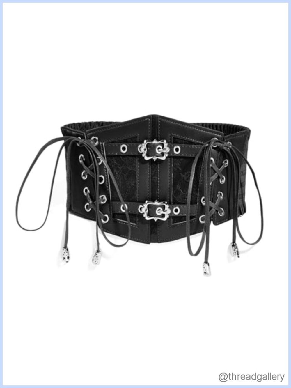 Vintage Cincher Corset Belt Wide Elastic PU Leather Waistband Women